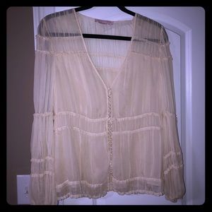 Vintage BCBG Cream silk blouse